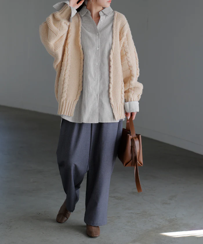 シャツ ストライプ レディース トップス ロング ■一部7月中旬入荷 ロングシャツ オックスフォード オックスフォードシャツ ブラウス チュニック 長袖 羽織 ライトアウター きれいめ ゆったり 大きいサイズ 体型カバー ベーシック お尻が隠れる 青 ピンク 春 夏 HUG.U メール便 - Image 31