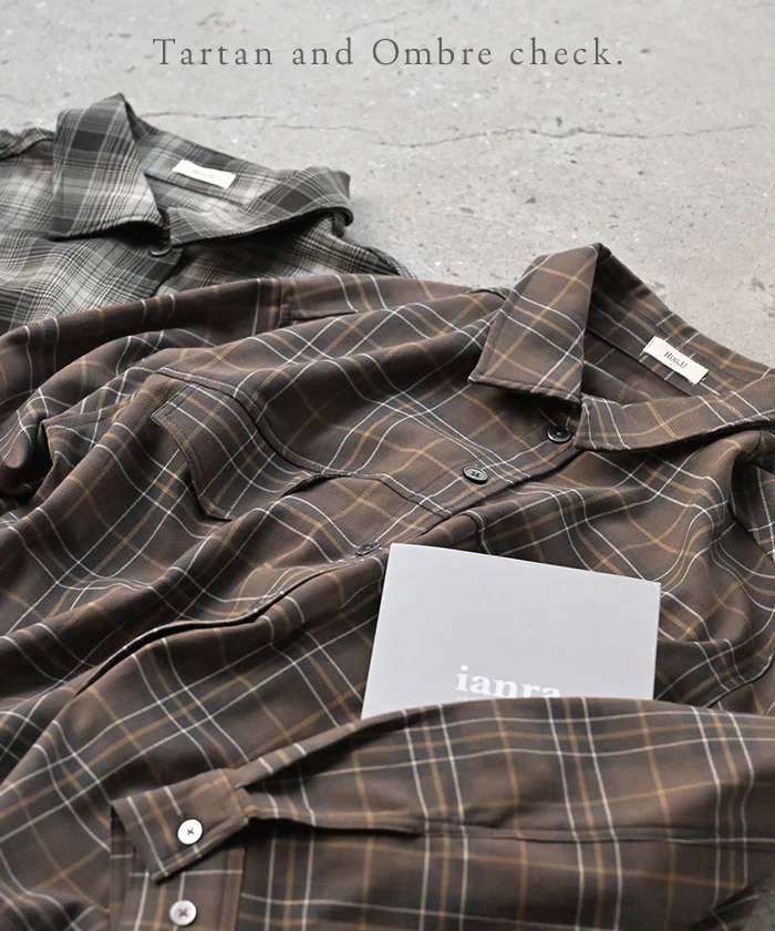 シャケット シャツ ジャケット チェックシャツ レディース トップス ロング ロングシャツ アウター チュニック 長袖 チェック 柄 羽織 ライトアウター きれいめ ゆったり オーバーサイズ 大きいサイズ 体型カバー お尻が隠れる メンズライク 黒 秋 冬 HUG.U - Image 17