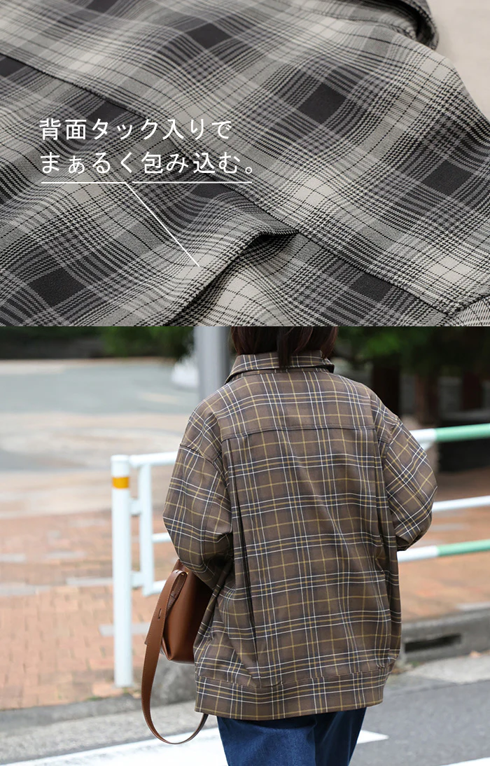シャケット シャツ ジャケット チェックシャツ レディース トップス ロング ロングシャツ アウター チュニック 長袖 チェック 柄 羽織 ライトアウター きれいめ ゆったり オーバーサイズ 大きいサイズ 体型カバー お尻が隠れる メンズライク 黒 秋 冬 HUG.U - Image 18