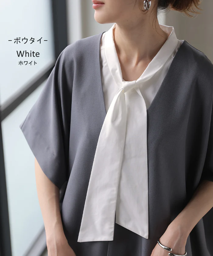 “ ズレない ” つけ襟 レイヤード ■一部7月中旬入荷 シャツ 風 ブラウス レディース フリル 重ね着 チェック 無地 チェックシャツ 付け襟 襟 綿100％ ハイネック スタンドカラー ディッキー レイヤードトップス インナー 小物 シンプル 重ね着風 白 黒 レッド 秋 冬 HUG.U メール便 - Image 23