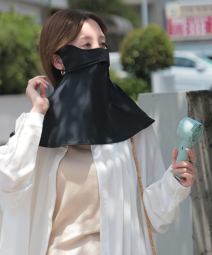 フェイスカバー UVカット 『 体感-2℃ 』 接触冷感 レディース 紫外線対策 遮蔽率 99.9% 抗菌 洗える 洗濯可能 夏用 UVカットマスク 日焼け防止 ネックカバー ネックガード 顔 首 肌 ガーデニング 自転車 通勤 息がしやすい 黒 ブラック 春 夏 HUG. メール便 - Image 21