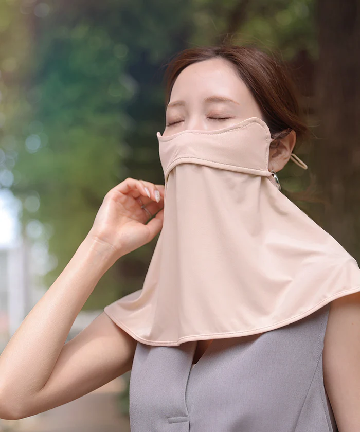 フェイスカバー UVカット 『 体感-2℃ 』 接触冷感 レディース 紫外線対策 遮蔽率 99.9% 抗菌 洗える 洗濯可能 夏用 UVカットマスク 日焼け防止 ネックカバー ネックガード 顔 首 肌 ガーデニング 自転車 通勤 息がしやすい 黒 ブラック 春 夏 HUG. メール便 - Image 24