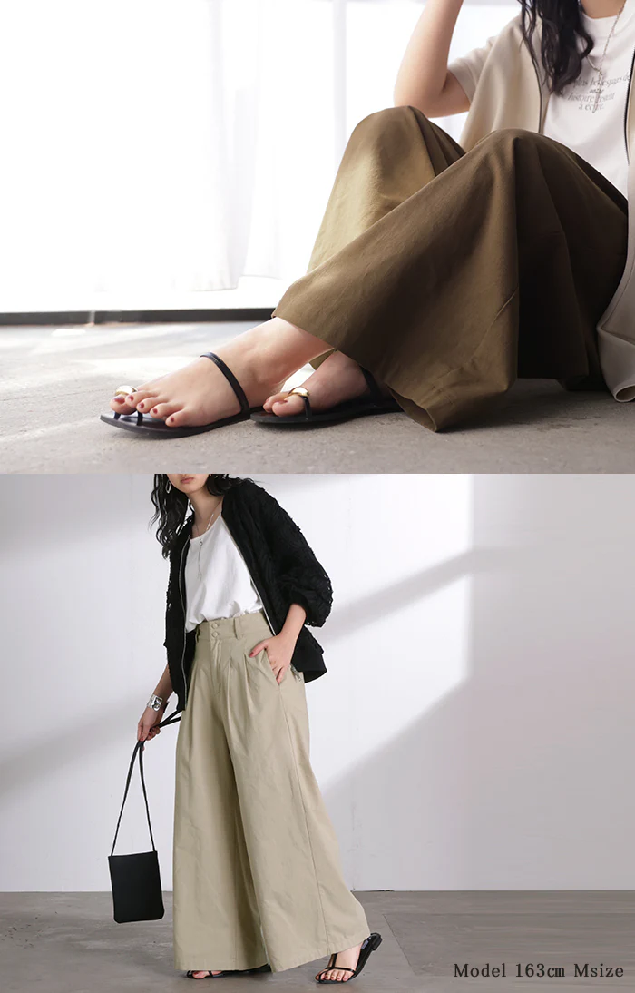 【夏セール】 2026SS新作 パンツ ワイドパンツ 綿麻 レディース ■一部7月中旬入荷 ボトムス タックパンツ コットン リネン 綿 麻 タック ワイド ガウチョパンツ ストレート ロングパンツ ずぼん ズボン ハイウエスト 体型カバー ゆったり 大きいサイズ ナチュラル 春 夏 ブラウン ベージュ HUG.U - Image 16