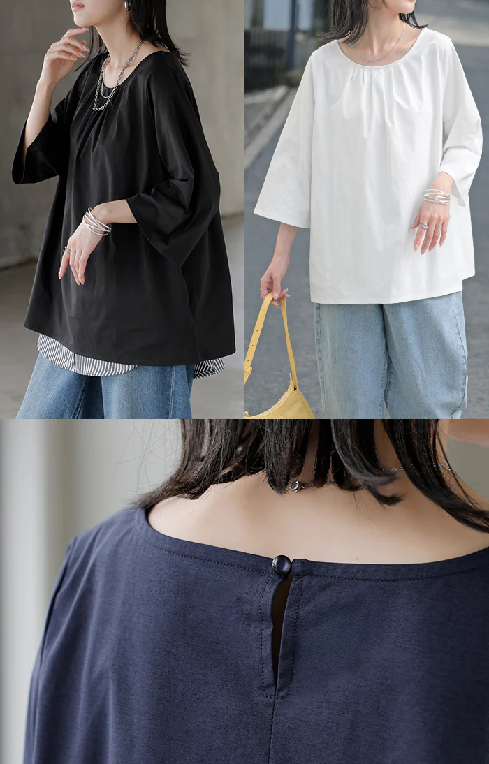 2026SS新作 ブラウス UVカット 接触冷感 吸水速乾 レディース トップス シャツ カットソー Tシャツ 紫外線対策 日焼け対策 涼しい 冷たい ストレッチ 軽い 七分袖 半袖 無地 ボタン通勤 二の腕カバー 体型カバー 大きいサイズ 通勤 黒 白 春 夏 HUG.U メール便 - Image 18