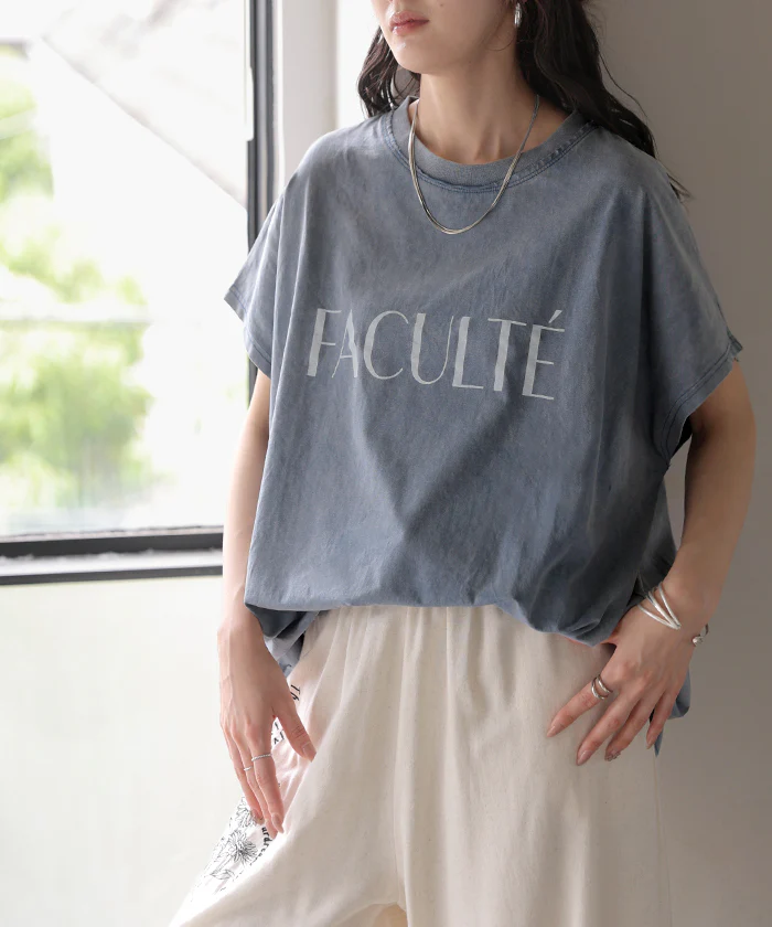 2026SS新作 Tシャツ ロゴT 綿100% レディース トップス カットソー ロング ヴィンテージ風 半袖 コットン ロゴTシャツ クルーネック ウォッシュ加工 お尻が隠れる 体型カバー 古着風 ユーズド感 ドロップショルダー ゆったり 大きいサイズ ブラック グレー 春 夏 HUG.U メール便 - Image 27