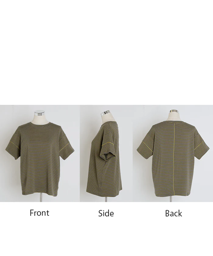 【夏セール】 2026SS新作 Tシャツ ボーダー もっちり レディース ■一部7月上旬入荷 トップス カットソー 半袖 ティーシャツ メロウ加工 ボーダー柄 綿混 クルーネック チュニック ストレッチ 伸縮性 しっかり 二の腕カバー 体型カバー 大きいサイズ ゆったり きれいめ カジュアル 黒 白 春 夏 HUG.U - Image 23