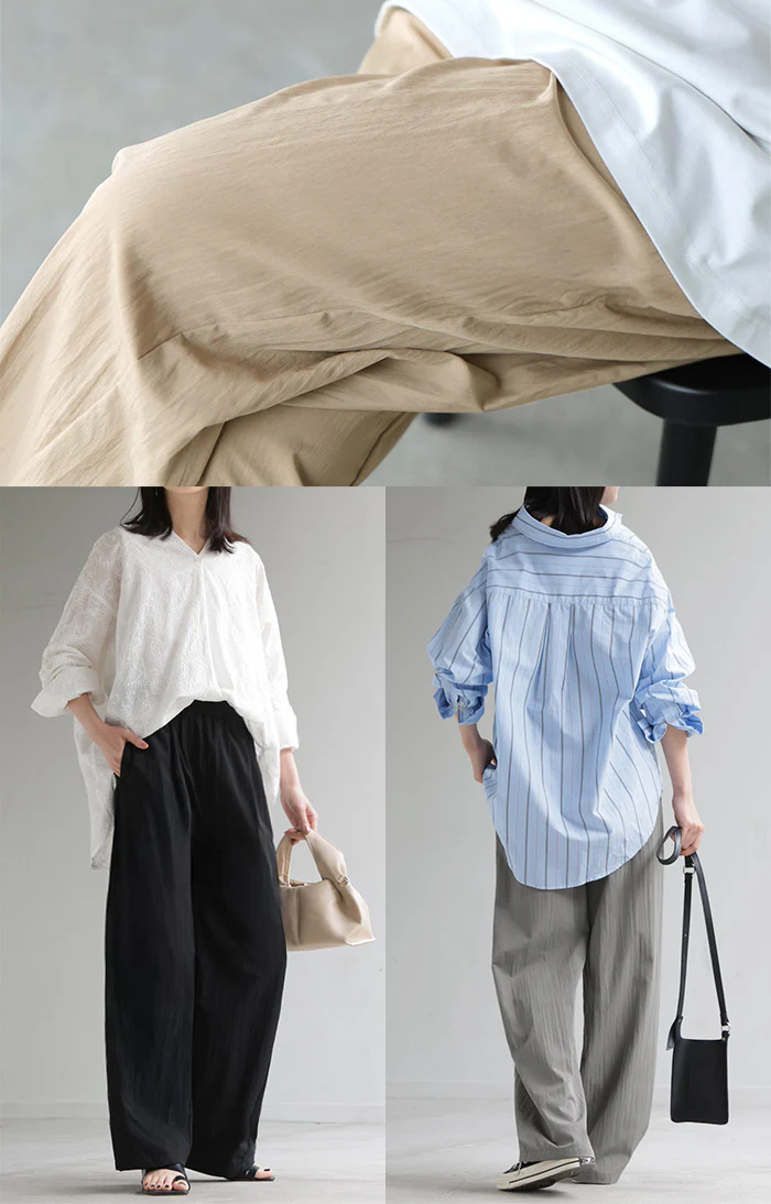 2026SS新作 パンツ ロング ワイド ワッシャー レディース ワイドパンツ 軽い ストレート シワ加工 タック ウエストゴム セットアップ 可 ハイウエスト ボトムス ズボン ストレッチ 軽い 高身長 トール丈 美脚 大きいサイズ 体型カバー ゆったり 黒 ベージュ 春 夏 HUG.U - Image 19