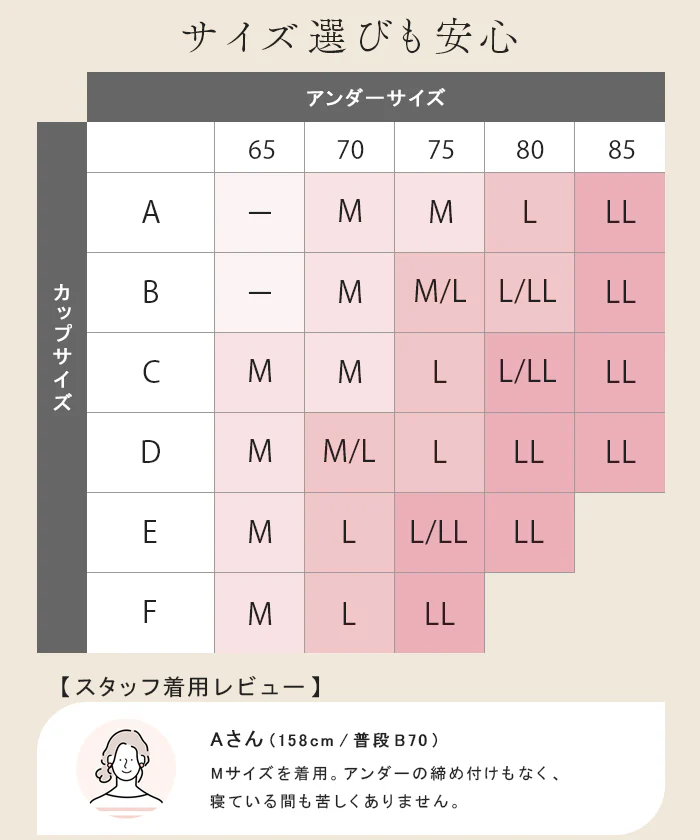 24時間ブラ 肌側 シルク 100% ブラ ナイトブラ シルクレーヨン ブラジャー レディース 脇高 補正 ノンワイヤー シームレス ゆったり 大きいサイズ 締め付けない 垂れない 下着 細見え 楽 ラク 産後 抗菌防臭 透けない ピンク M L LL 2L 昼夜兼用 ESLIA エスリア メール便 - Image 22