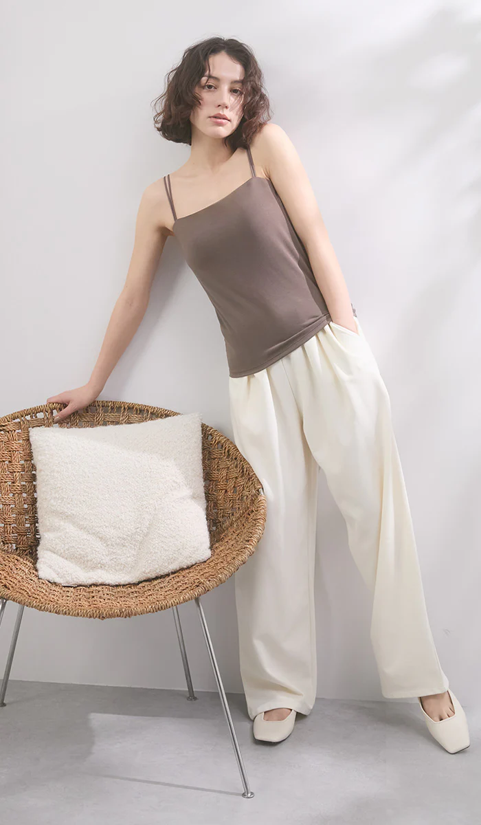 ブラトップ カップ付き カップ付きブラ カップ付きブラジャー ブラジャー ブラ カップ付きキャミソール カップ付きキャミ インナー 2WAY キャミ 大きいサイズ レディース トップス ノンワイヤー M L XL ブラック 黒 楽 涼しい 快適 ホールド力 春 夏 ESLIA エスリア - Image 8