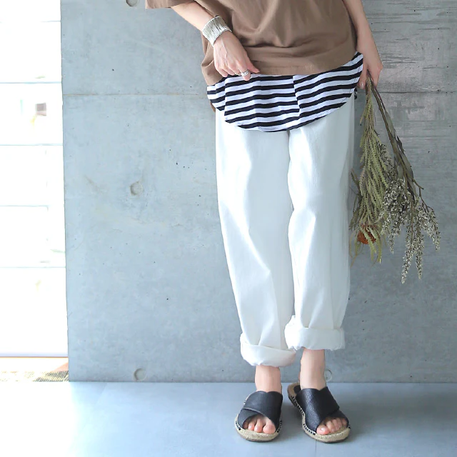 パンツ 「ルーズなゆる感」 ストレッチ ■一部7月中旬入荷 ストレートパンツ チノパン ワイドパンツ ワイド ボトムス レディース ロング カーゴ チノ チノパンツ カーゴパンツ 大きいサイズ ブラウン ゆったり ストレート 綿 ボーイフレンド 黒 白 春 夏 HUG.U - Image 22