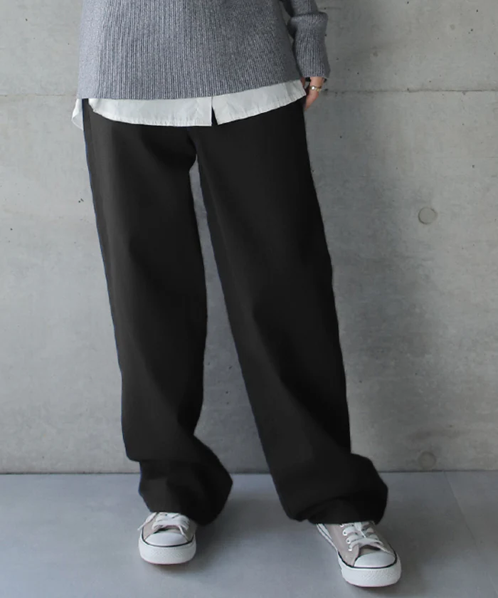 パンツ 「ルーズなゆる感」 ストレッチ ■一部7月中旬入荷 ストレートパンツ チノパン ワイドパンツ ワイド ボトムス レディース ロング カーゴ チノ チノパンツ カーゴパンツ 大きいサイズ ブラウン ゆったり ストレート 綿 ボーイフレンド 黒 白 春 夏 HUG.U - Image 28