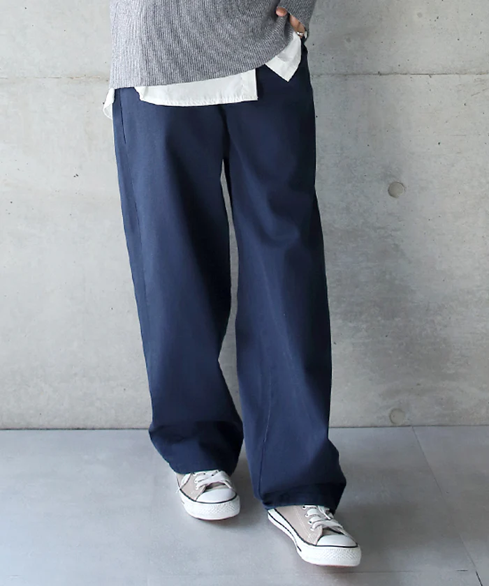 パンツ 「ルーズなゆる感」 ストレッチ ■一部7月中旬入荷 ストレートパンツ チノパン ワイドパンツ ワイド ボトムス レディース ロング カーゴ チノ チノパンツ カーゴパンツ 大きいサイズ ブラウン ゆったり ストレート 綿 ボーイフレンド 黒 白 春 夏 HUG.U - Image 30