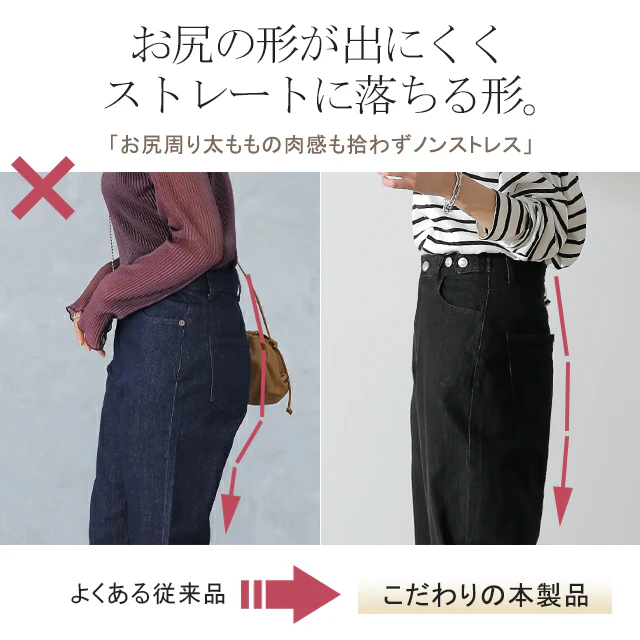 【接触冷感】「新 感 覚」穿いていて疲れない ■一部8月下旬入荷 接触冷感 デニム パンツ デニムパンツ レディース ワイドパンツ ワイド 大きいサイズ ジーンズ ジーパン ボトム 体型カバー ボトムス ストレート ゆったり ハイウエスト ゴム ストレッチ ハイライズ 春 夏 HUG.U - Image 16
