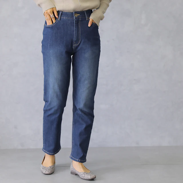 抗菌 テーパード デニム パンツ ボトムス レディース デニムパンツ 体型カバー テーパード テーパードパンツ ズボン ジーンズ ゴム アンクルパンツ ストレート ハイウエスト スキニー ゴム 大きいサイズ 小さいサイズ ボトム 防臭 脚長 春 夏 HUG.U - Image 26