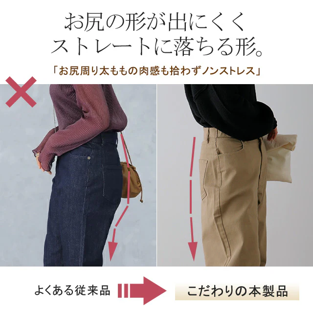 「新 感 覚 チ ノ」疲れないパンツ レディース ワイドパンツ ワイド 大きいサイズ チノパン チノパンツ ボトム 体型カバー ボトムス ストレート ズボン ゆったり ハイウエスト ゴム ストレッチ 春 夏 黒 HUG.U - Image 14