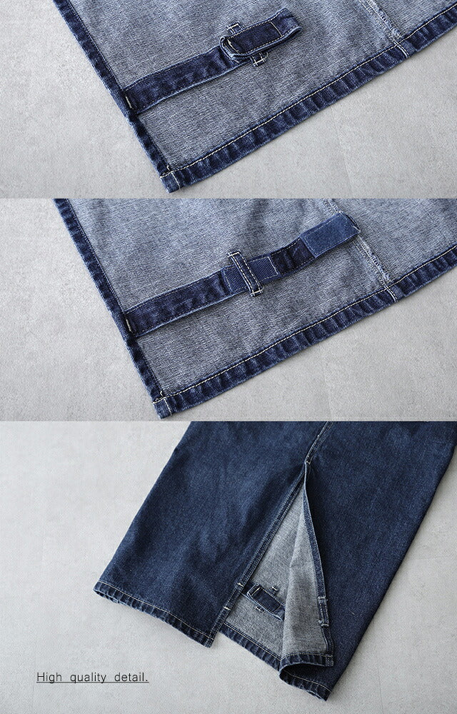 エプロン おしゃれ "パンツになる" キャンプ アウトドア レディース 家事 DIY お洒落 オシャレ デニム ワークエプロン コットン 綿 100 シンプル ポケット ガーデニング ブラック 厚手 ロング ナチュラル パンツ 黒 カーキ 大きいサイズ 春 夏 HUG.U - Image 8