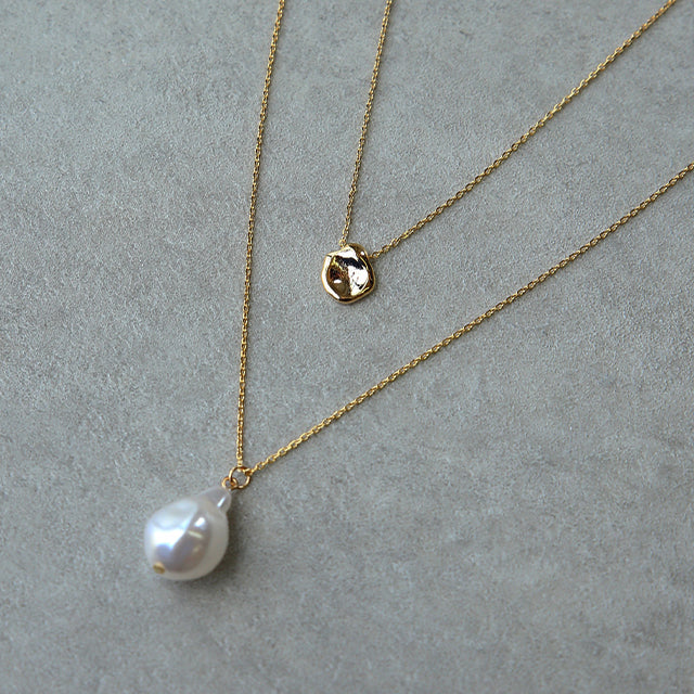 重ね付け風【 バロックパール 】 ネックレス チェーン パールネックレス ロング ダブル レイヤード シルバーアクセサリー レディース アクセサリー アクセ gold silver ゴールド シルバー 大きい きれいめ 真珠 ジュエリー 女性 金 銀 ギフト 春 夏 メール便 - Image 16