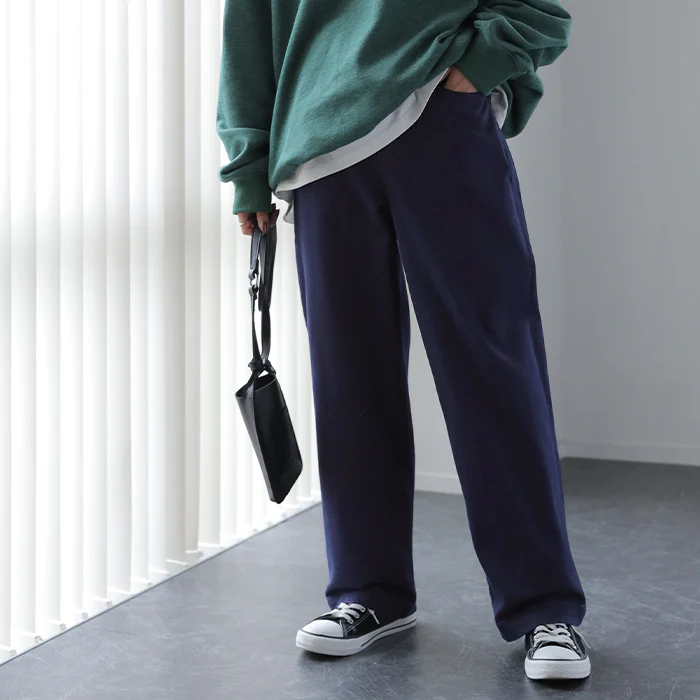 デニム 「ゆる 美起毛」 ワイドパンツ パンツ デニムパンツ レディース 微起毛 ワイド 大きいサイズ ジーンズ ジーパン ボトム 体型カバー ボトムス ストレート ズボン ゆったり ハイウエスト 伸びる ゴム ストレッチ 美脚 脚長 裏起毛 春 夏 HUG.U - Image 28