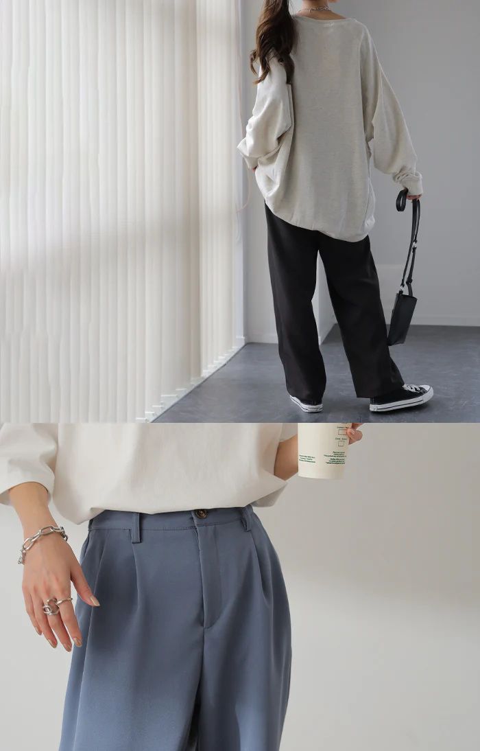 タック パンツ 「カラーパンツ」 スラックス レディース ワイドパンツ ワイド ロング 大きいサイズ ボトム 体型カバー ボトムス ストレート ズボン ハイウエスト タックパンツ 春 夏 グリーン 緑 ブルー 黒 青 きれいめ オフィス 脚長 HUG.U - Image 16