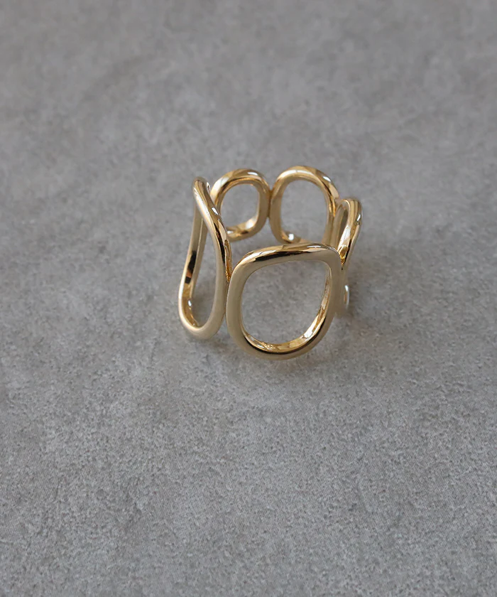 リング オーバル 抜け感 フリーリング シルバーアクセサリー ゴールド 変形ウェーブ アクセサリー アクセ シルバー フリー 指輪 シルバーアクセ シンプル モード オブジェ 大ぶり 大きめ 11号 デザイン おしゃれ 女性 大人 春 夏 HUG.U メール便 - Image 16