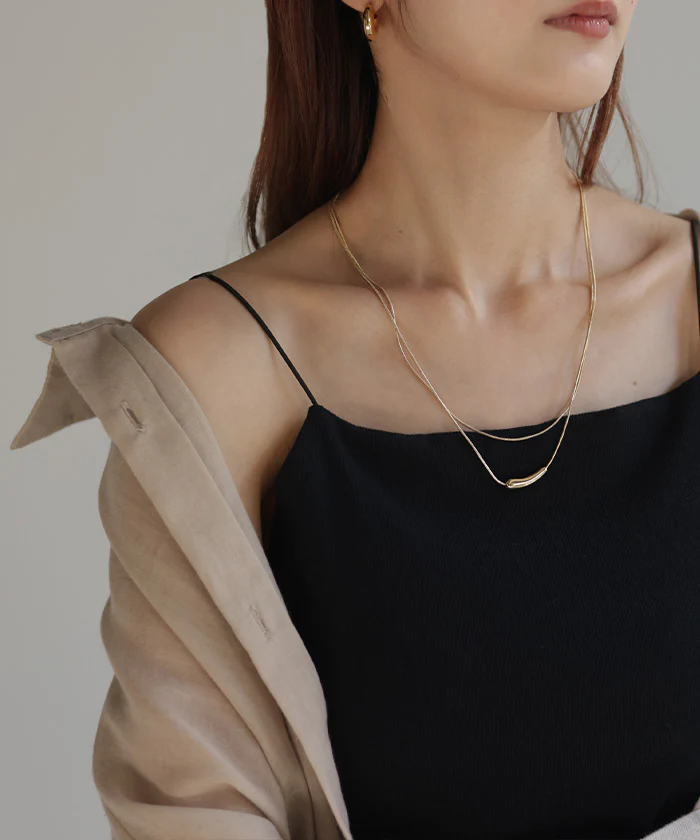 重ね付け 【3way】 ネックレス チェーン 2連ネックレス ロング 2連 ダブル レイヤード シルバーアクセサリー レディース アクセサリー アクセ gold silver ゴールド シルバー マルチウェイ 大きい きれいめ 合金 女性 金 銀 ギフト 春 夏 HUG.U メール便 - Image 26