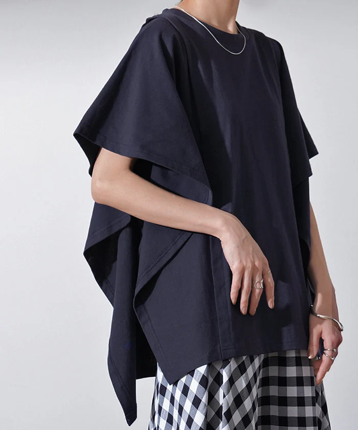 【売り尽くし】ガシッと『 二の腕削る。』 ノースリーブ Tシャツ 体型カバー トップス 二の腕カバー フレアスリーブ レディース ティーシャツ チュニック ビッグ プラスサイズ 半袖 おしゃれ 大きいサイズ ゆったり 厚手 お尻が隠れる 白 カーキ 春 夏 HUG.U - Image 147