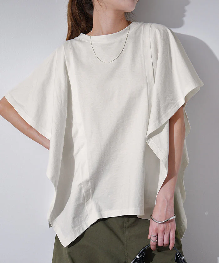 【売り尽くし】ガシッと『 二の腕削る。』 ノースリーブ Tシャツ 体型カバー トップス 二の腕カバー フレアスリーブ レディース ティーシャツ チュニック ビッグ プラスサイズ 半袖 おしゃれ 大きいサイズ ゆったり 厚手 お尻が隠れる 白 カーキ 春 夏 HUG.U - Image 198