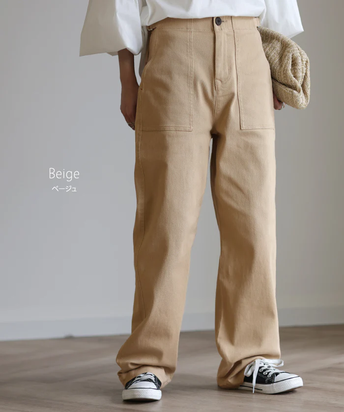 NEW 葛城!「新 感 覚 ベイカーパンツ」 疲れないパンツ パンツ レディース ゴム ストレッチ ワイドパンツ ワイド 大きいサイズ ボトムス チノパン チノパンツ ストレート 体型カバー ズボン ゆったり ハイウエスト 春 夏 ベージュ カーキ HUG.U - Image 14