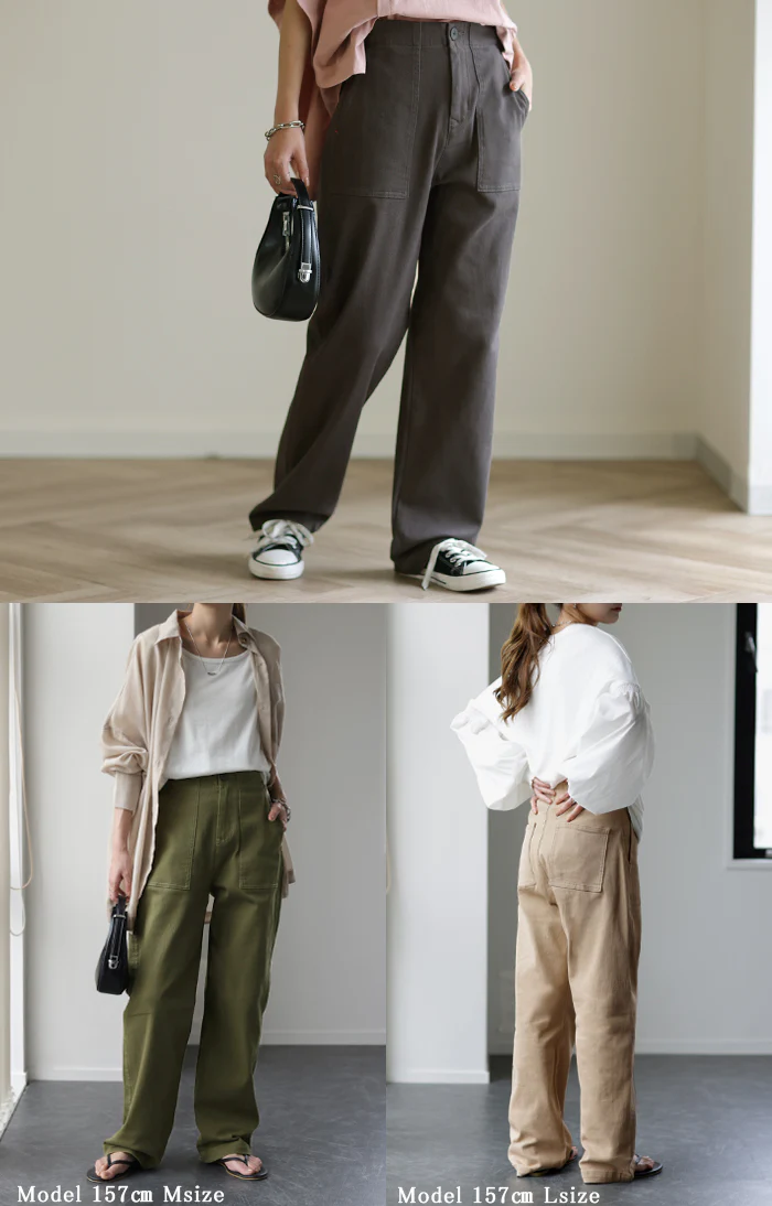 NEW 葛城!「新 感 覚 ベイカーパンツ」 疲れないパンツ パンツ レディース ゴム ストレッチ ワイドパンツ ワイド 大きいサイズ ボトムス チノパン チノパンツ ストレート 体型カバー ズボン ゆったり ハイウエスト 春 夏 ベージュ カーキ HUG.U - Image 22