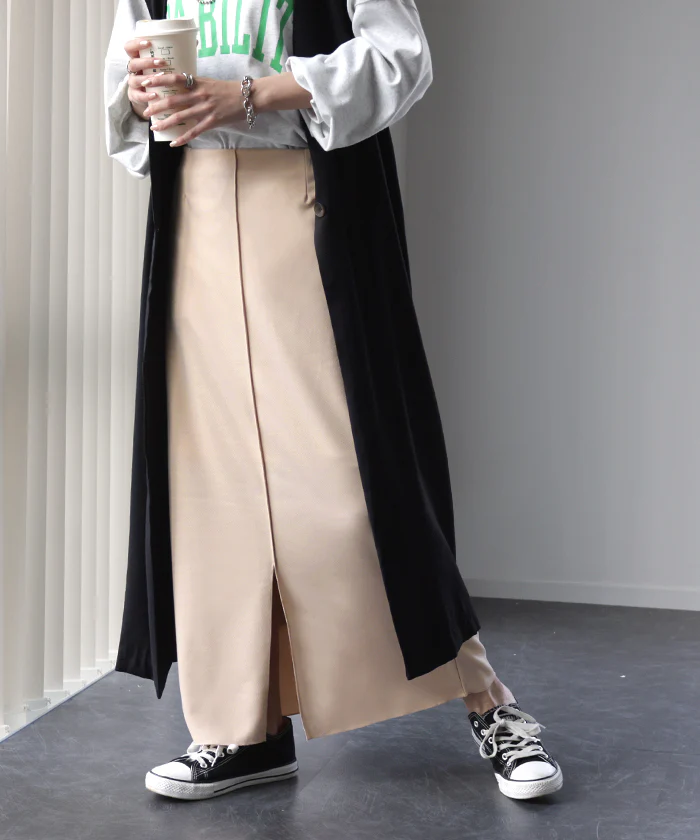 【夏セール】 『 ストレッチ が効く。』ナロースカート スカート レディース ボトムス タイトスカート ロングスカート マキシスカート ストレート ペンシルスカート スリット ロング ミモレ タイト きれいめ ゴム ペンシル コンパクト センターライン 春 夏 HUG.U メール便 - Image 22