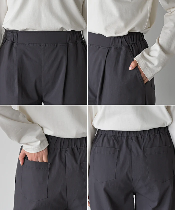 パンツ 「リニューアル」低身長さんも高身長さんも！ ワイドパンツ タックパンツ レディース タック ワイド ロング ボトム 低身長 高身長 ボトムス ストレート ズボン ハイウエスト ストレッチ ゴム 長 ズボン 大きいサイズ 体型カバー 春 夏 HUG.U - Image 19