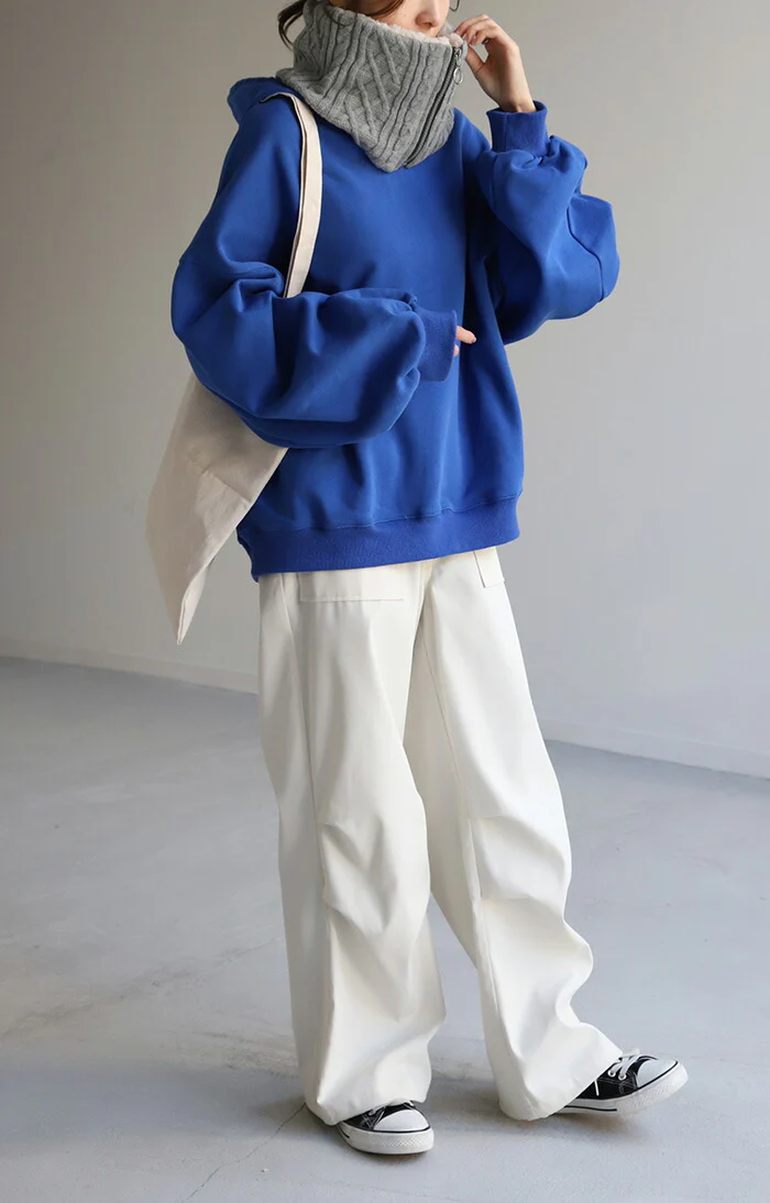 髪が乱れない「つけ襟 風」 ネックウォーマー 裏起毛 マフラー 厚手 レディース スヌード ボア 無地 ニット ストール 裏ボア ふわふわ もこもこ 小顔 防寒 ファスナー ケーブル編み タートル 暖かい チクチクしない ギフト 女性 軽い 春 夏 HUG.U - Image 19
