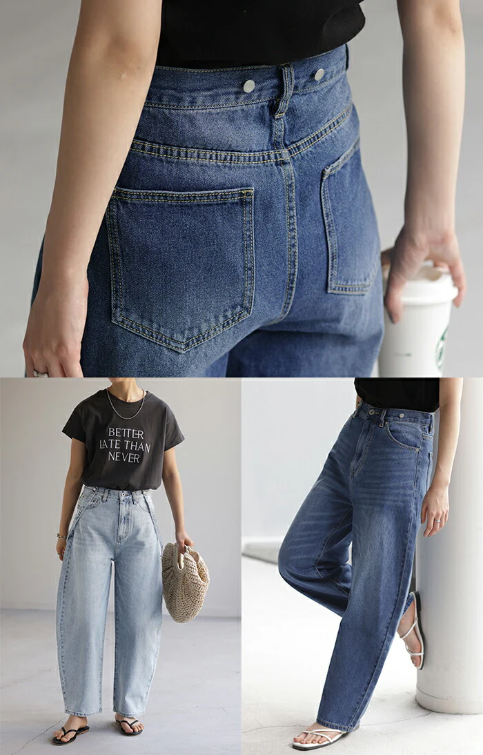 デニム 2way カーブパンツ サロペデニムパンツ パンツ レディース サロペット カーブデニム ジーンズ ジーパン ボトム オールインワン つなぎ ゆったり 体型カバー ボトムス ズボン 脚長 ストレート サスペンダー ワイド 大きいサイズ 春 夏 HUG.U - Image 23