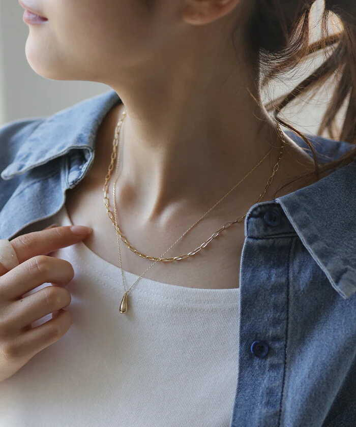 ネックレス アクセサリー レディース メタル レディース ロング ロングネックレス シンプル オブジェ シルバーアクセサリー ゴールド シルバー 長い 二連チェーン アクセ ジュエリー おしゃれ ドロップ モチーフ 高級感 華奢見え プチプラ 女性 春 夏 HUG.U メール便 - Image 13