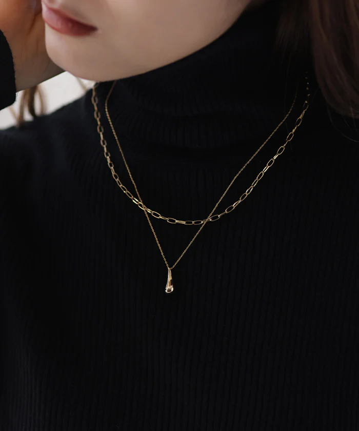 ネックレス アクセサリー レディース メタル レディース ロング ロングネックレス シンプル オブジェ シルバーアクセサリー ゴールド シルバー 長い 二連チェーン アクセ ジュエリー おしゃれ ドロップ モチーフ 高級感 華奢見え プチプラ 女性 春 夏 HUG.U メール便 - Image 16