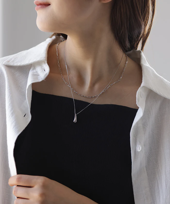 ネックレス アクセサリー レディース メタル レディース ロング ロングネックレス シンプル オブジェ シルバーアクセサリー ゴールド シルバー 長い 二連チェーン アクセ ジュエリー おしゃれ ドロップ モチーフ 高級感 華奢見え プチプラ 女性 春 夏 HUG.U メール便 - Image 17