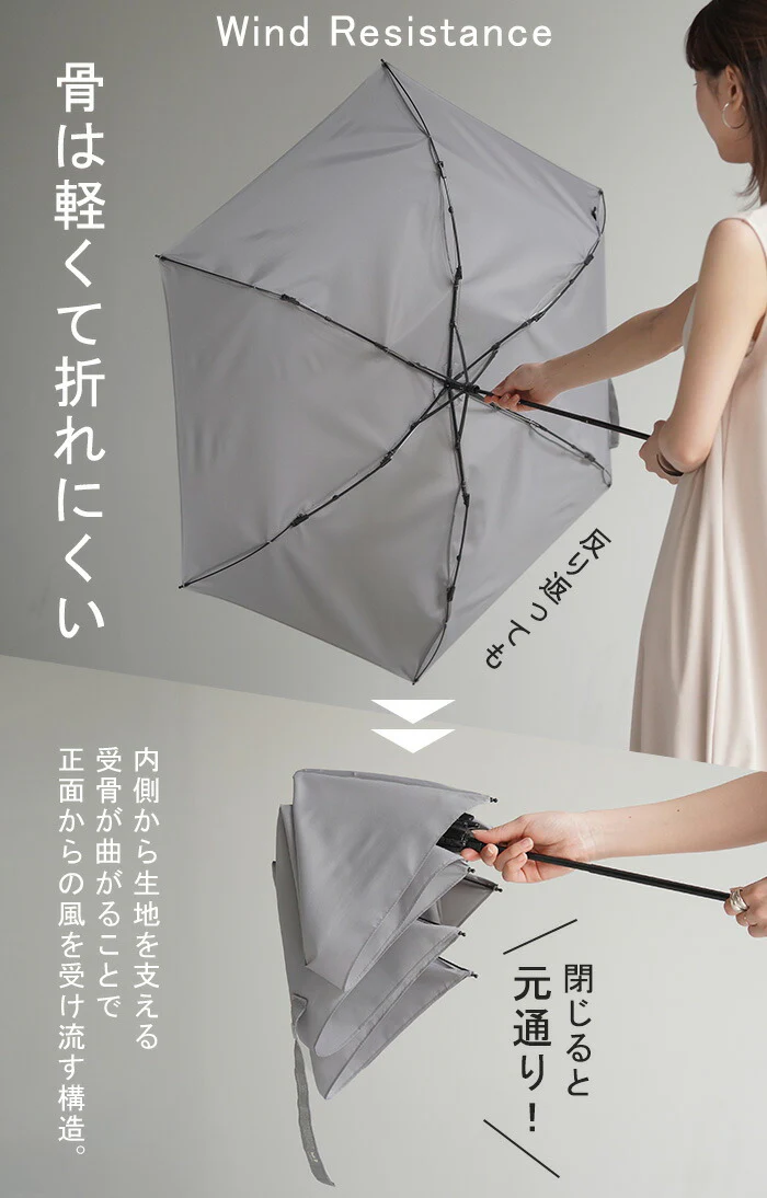 折りたたみ傘 晴雨兼用 日傘 UVカット 遮蔽率98% 折り畳み傘 軽量 コンパクト 日焼け対策 通勤 通学 風に強い 収納ケース付き 梅雨 雨 雨傘 サスティナブル 撥水 はっ水 超軽量 スリム 紫外線対策 折傘 レディース メンズ 黄色 ネイビー 春 夏 HUG.U - Image 15