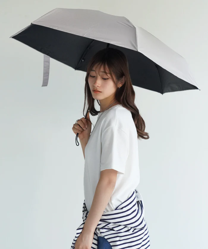 日傘 晴雨兼用 UVカット 折りたたみ 小さい 小さめ 紫外線カット UV レディース 紫外線対策 折りたたみ傘 折り畳み 軽量 軽い 雨傘 大きい 頑丈 母の日 完全遮光 遮光 99.9 100 シンプル 無地 かさ 日よけ 折れにくい おしゃれ 女性 黒 白 春 夏 HUG.U - Image 23