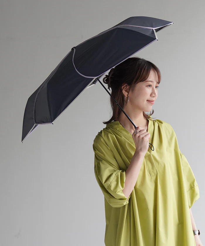 日傘 晴雨兼用 UVカット 折りたたみ 小さい 小さめ 紫外線カット UV レディース 紫外線対策 折りたたみ傘 折り畳み 軽量 軽い 雨傘 大きい 頑丈 母の日 完全遮光 遮光 99.9 100 シンプル 無地 かさ 日よけ 折れにくい おしゃれ 女性 黒 白 春 夏 HUG.U - Image 28