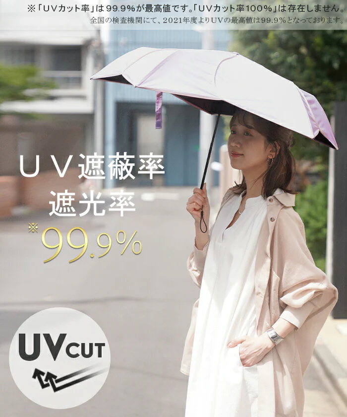 日傘 晴雨兼用 UVカット 折りたたみ 小さい 小さめ 紫外線カット UV レディース 紫外線対策 折りたたみ傘 折り畳み 軽量 軽い 雨傘 大きい 頑丈 母の日 完全遮光 遮光 99.9 100 シンプル 無地 かさ 日よけ 折れにくい おしゃれ 女性 黒 白 春 夏 HUG.U - Image 7