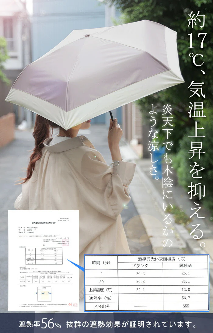 日傘 完全遮光 晴雨兼用 折りたたみ UVカット 小さい 遮光 100 紫外線カット UV レディース 紫外線対策 折りたたみ傘 折り畳み 軽量 軽い 雨傘 大きい 頑丈 母の日 シンプル 無地 かさ 日よけ 折れにくい おしゃれ 女性 黒 ベージュ 春 夏 HUG.U KIZAWA - Image 5