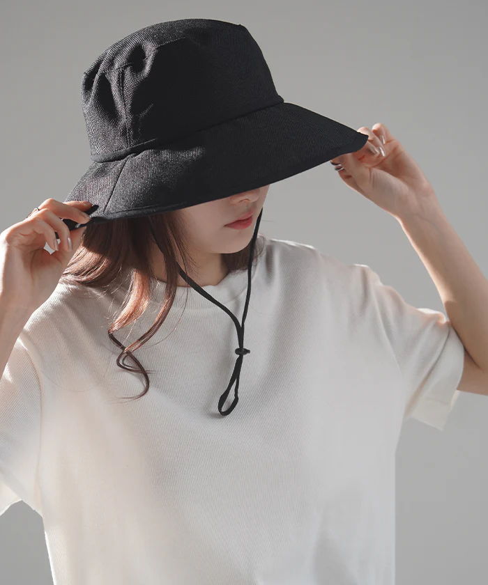 帽子 レディース ストローハット UVカット 遮へい 99% バケットハット 麦わら帽子 お洒落 かわいい UV ハット つば広 ぼうし 紫外線 ブロック 日よけ 紫外線対策 自転車 麦わら 涼しい あご紐 春 夏 春 冬 春夏 秋冬 運動会 大き目 深め 無地 黒 HUG.U - Image 24