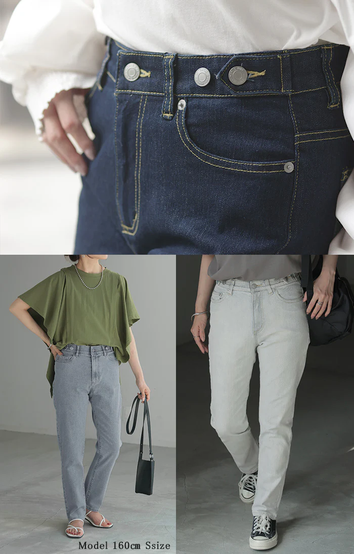 デニム パンツ デニムパンツ レディース スキニーパンツ スキニー 大きいサイズ ジーンズ ジーパン ボトム ズボン 体型カバー ボトムス ゆったり ハイウエスト ゴム ストレッチ 伸縮 ハイライズ サステナブル 黒 ブラック 夏 春 小さいサイズ HUG.U - Image 22