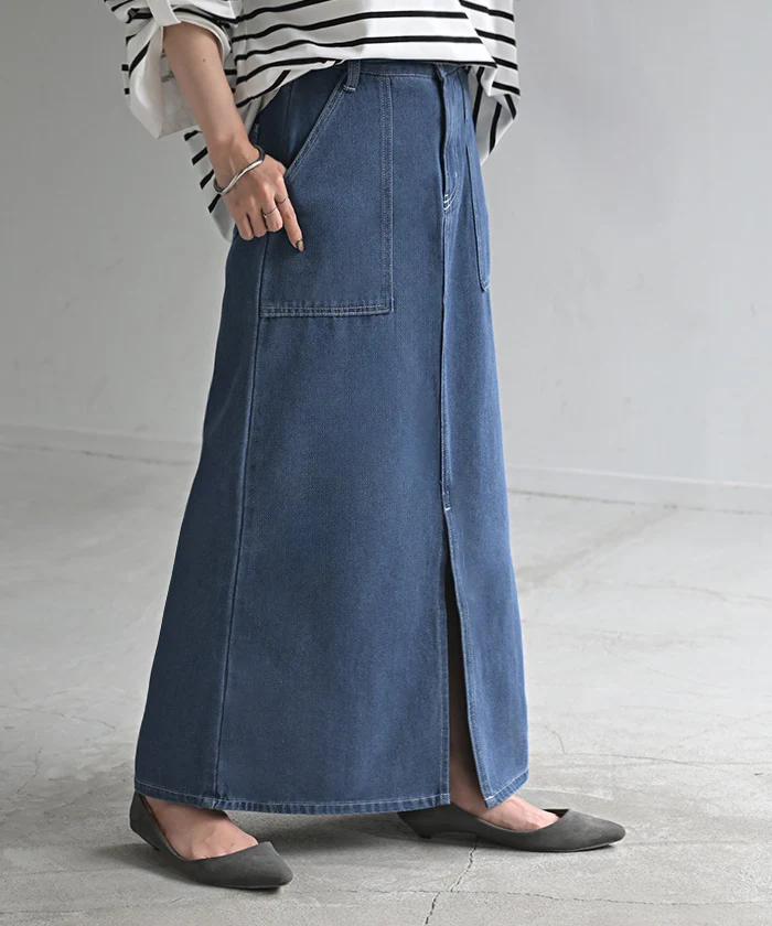 【特別価格】 デニム スカート レディース ボトムス デニムスカート ロングスカート ロング 長い 脚長 美脚 おしゃれ マキシ マキシスカート ストレート ペンシルスカート スリット スリットスカート タイト ハイウエスト 大きいサイズ 黒 ブラック 春 夏 HUG.U - Image 28