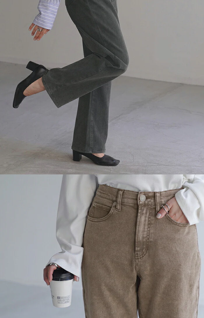 【特別価格】 デニム ストレート ボトムス ヴィンテージライク ジーンズ レディース ズボン デニムパンツ ワイド ストレッチ 古着感 zip ポケット ワイドパンツ 長ズボン ジーパン 無地 大きいサイズ 体型カバー カジュアル 大人 きれいめ 黒 グリーン 春 夏 HUG.U - Image 27