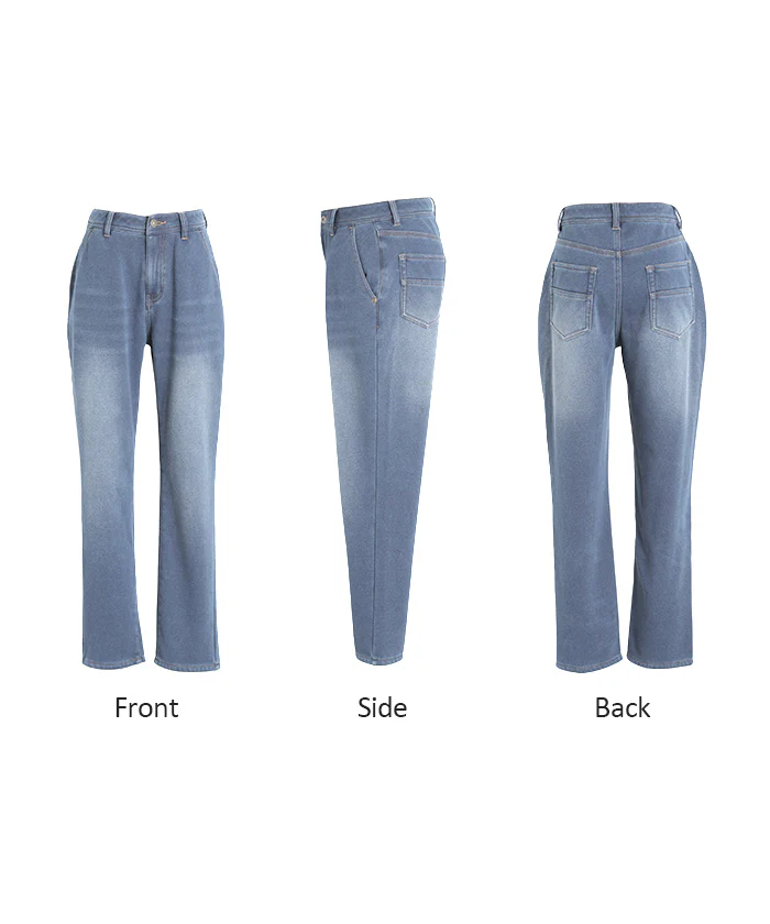 パンツ 「光 吸収 発熱」デニム 風 ニット テーパード レディース テーパードパンツ ワイド ワイドパンツ ロング ロングパンツ 体型カバー ボトムス ストレート ズボン ゆったり ストレッチ 大きいサイズ 裏起毛 体型カバー ブルー 春 夏 HUG.U - Image 22