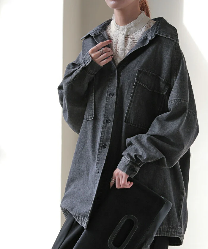 “ ズレない ” つけ襟 レース レイヤード レディース フリル 重ね着 付け襟 シャツ 風 無地 スタンドカラー モックネック つけえり 襟 綿100％ ブラウス ハイネック きれいめ シンプル レイヤードトップス 女性 上品 白 黒 春 夏 HUG.U メール便 - Image 4