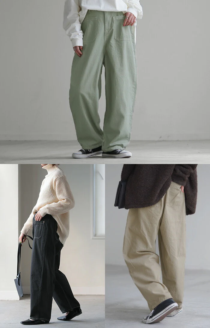 【特別価格】 パンツ レディース テーパード ボトムス テーパードパンツ コクーン 綿100％ クロップドパンツ ゴム ロング ズボン ゴムウエスト ハイウエスト ストレート ストレッチ 大きいサイズ 体型カバー 軽い カジュアル ベージュ 黒 春 夏 HUG.U - Image 19