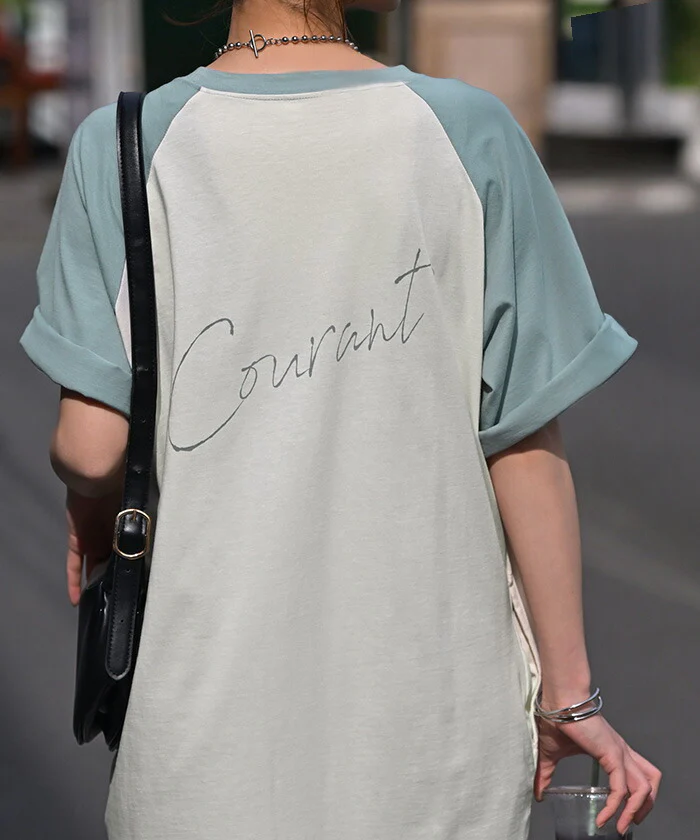 【夏セール】 ワンピース Tシャツ ロゴ ワンピ レディース ロング ロングワンピース カットソー Aライン マキシ マキシワンピース ワンピ ロングワンピ 半袖 ラグランスリーブ 体型カバー 二の腕カバー 大きいサイズ 配色 ストレッチ グレー 青 春 夏 HUG.U メール便 - Image 23