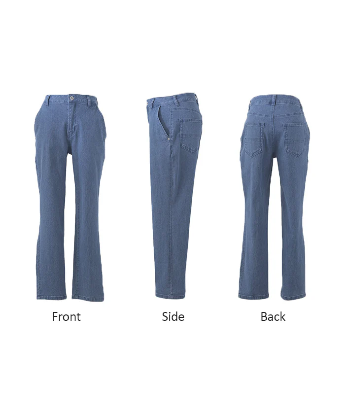【夏セール】 ジャスト丈「革 命 デニム」 スウェット パンツ テーパード レディース デニムパンツ テーパードパンツ ジーンズ ジーパン ボトムス ボトム ストレート ズボン ゆったり ハイウエスト ストレッチ スキニー 美脚 大きいサイズ 黒 春 夏 HUG.U - Image 24